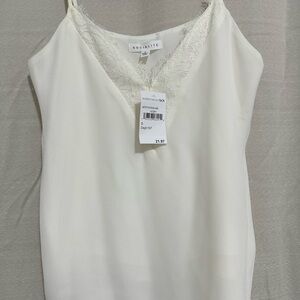 Socialite Ivory Lace Accent Cami